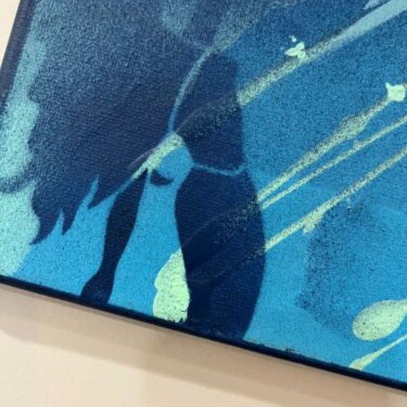 One of a Kind homemade Ocean Painting on Canvas Medium - Picture 4 of 4